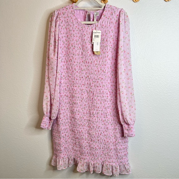 NWT Ever New Meagan Curve Shirred Floral Mini Dress - Picture 4 of 6